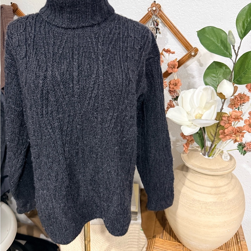 L.L. Bean Charcoal Turtleneck Sweater